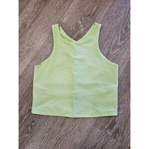 Beyond Yoga Women's Lime Green Cropped Top Size Medium